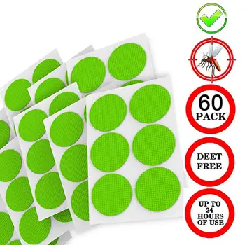 

60pcs Mosquito Repellent Patches Stickers 100% Natural Non Toxic Pure Essential Oil Keeps Insects Far Away Camping Travel