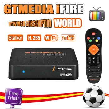 

Best quality Gtmedia ifire TV Box Full HD 1080P Built in wifi iptv m3u subscription for Europe Global TV 1 year warranty
