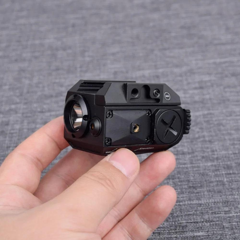 Combo Tactical Weapon Flashlight + Red/Green Laser Sight For Pistol Gun Rifle Self Defense Hunting With Picatinny Rail