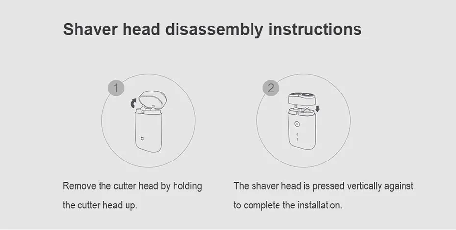 Xiaomi Mijia Electric Shaver 2 Floating Head Mi Portable Waterproof Razor Shavers USB Rechargeable With Storage Bag LED Indicate
