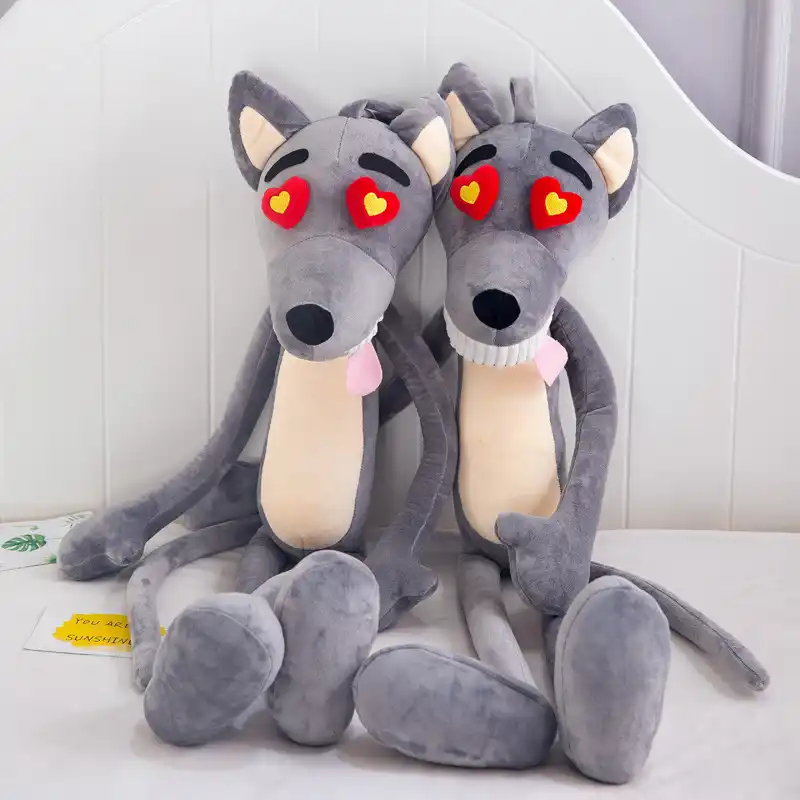 big stuffed animal wolf