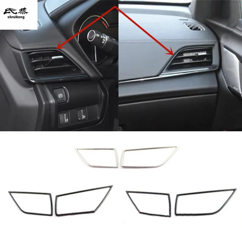 

2 шт./лот декоративная крышка из нержавеющей стали и углеродного волокна для украшения выхода кондиционера 2020 2021 Cadillac CT4