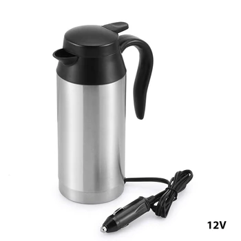 

Car Electric Kettle 750ml 12V Car Stainless Steel Cigarette Lighter Heating Kettle Mug Electric Travel Thermoses
