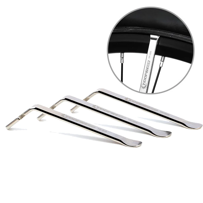 

3 In 1 Bicycle Repair Tool Mountain Bike tire Disassembly Tool Stainless Steel Crowbar Rocker Tire Lever Grilled Tire Lever