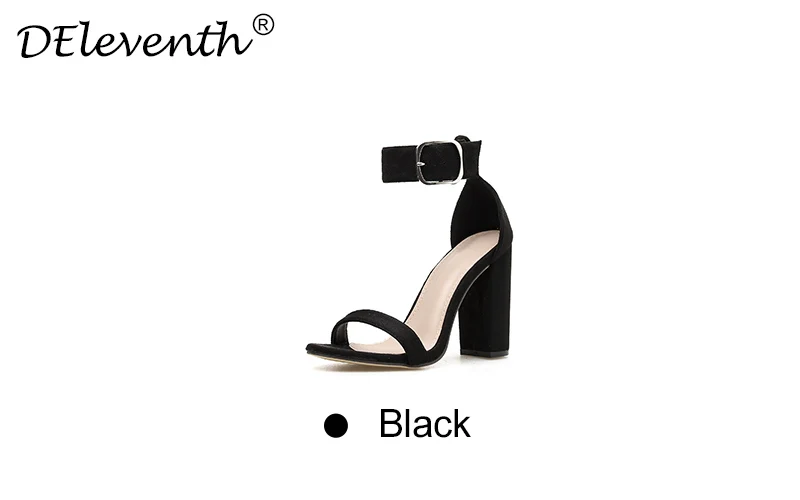 DEleventh/Босоножки на ремешке с пряжкой; женские босоножки на высоком каблуке-шпильке с открытым носком; вечерние туфли; европейские размеры 42