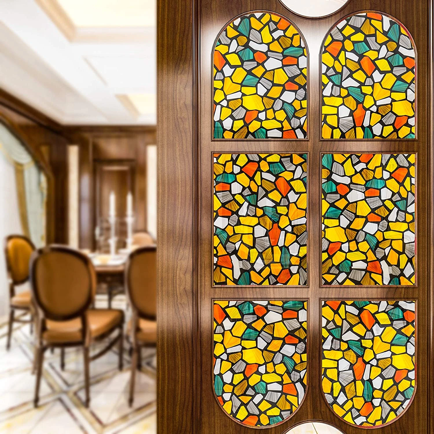 Stained Glass Window Film Privacy Door Static Cling Decal Decorative Adhesive Film Removable Window Sticker Glass Vinyl For Home Decorative Films Aliexpress