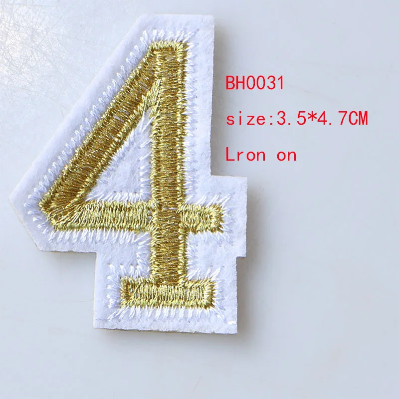 Золотой один английские буквы значок вышитые железные нашивки для одежды DIY полосатая одежда Лоскутные наклейки пользовательские значки