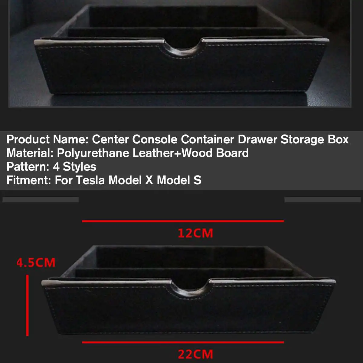 Карбоновый стиль кожаный деревянный стиль центральная консоль ящик для хранения выдвижной ящик для Tesla модель X модель S аксессуары для салона автомобиля