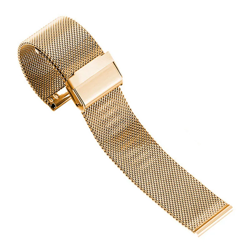 RoseGold Laforuta горячая ремешок для часов, Миланская петля, ремешок 16 мм 18 мм/20 мм/22 мм 23 мм 24 мм ремешок для часов Универсальный Нержавеющая сталь металлический ремешок для часов браслет - Цвет ремешка: RoseGold