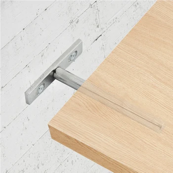 

2Pcs Quality Iron Hidden Shelf brackets Board Supports Floating shelf support Concealed plank support wall Shelf Hardware
