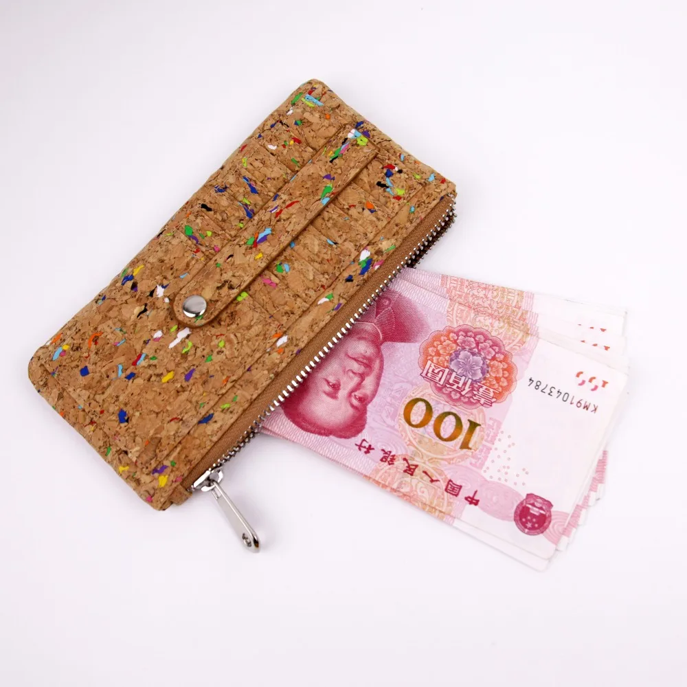 thin cork wallet with notes 2