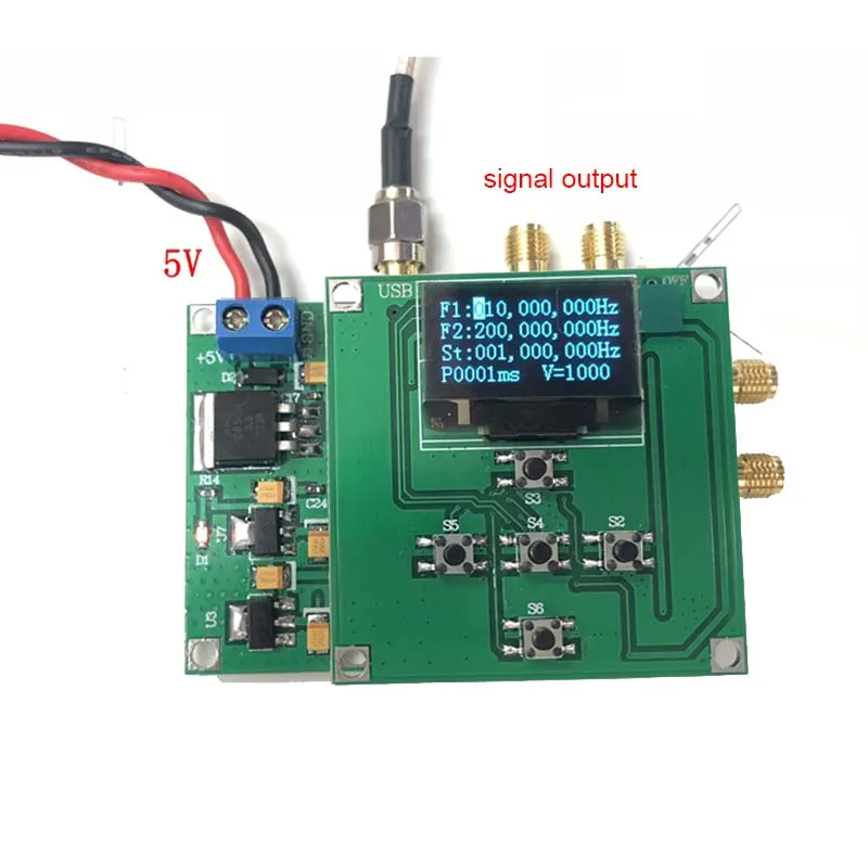 Lusya AD9912 ГСП частота 1 HZ-400 МГц синусоида выход источник сигнала DDS генератор сигналов модуль STC Главная плата управления T0843 - Цвет: AD9912 STC board
