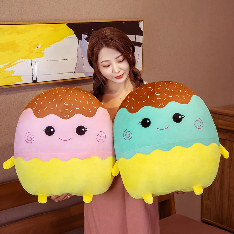 30-50cm Cute Ice Cream Cake Pillow Plush Toy For Children Gifts Animals Sofa Cushion Stuffed Soft Girls Gift Home Decor | Игрушки и