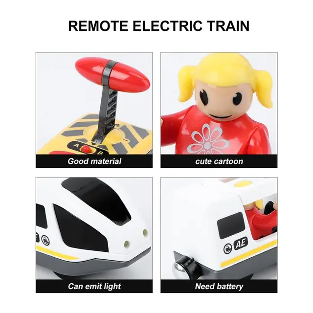 Electric Train toy Children Funny RC Electric Train Model Toy Educational Toy for Kids Children (No Battery) 4
