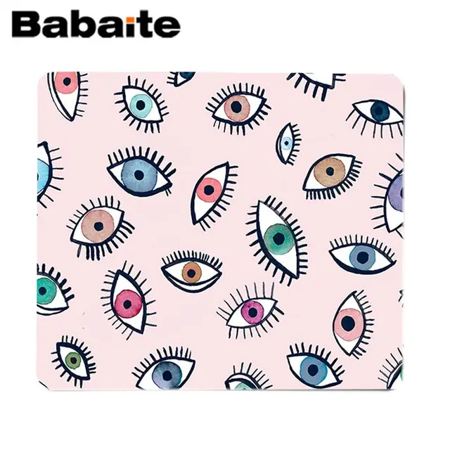 Babaite Top Quality Evil eyes small Mouse pad PC Computer mat Top Selling Wholesale Gaming Pad mouse Lock Edge18x22cm