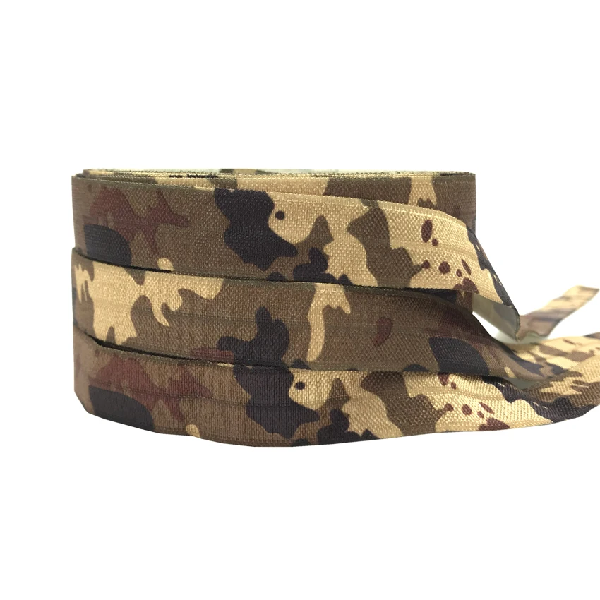 P288 10 ярдов 5/8 ''цветочный Единорог Камуфляж Складной эластичный враг для самодельные Украшения Свадебная вечеринка подарок шитье аксессуары - Цвет: P288