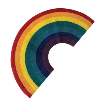 

Kitchen Living Room Bedroom Home Decor Carpet Household Rainbow Area Rug Colorful Floor Mat Doormat Decorative Carpet Pad