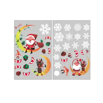 

Christmas Decorations Santa Claus Elk Cute Static Paste House Bedroom Amusing Removable Wall Stickers