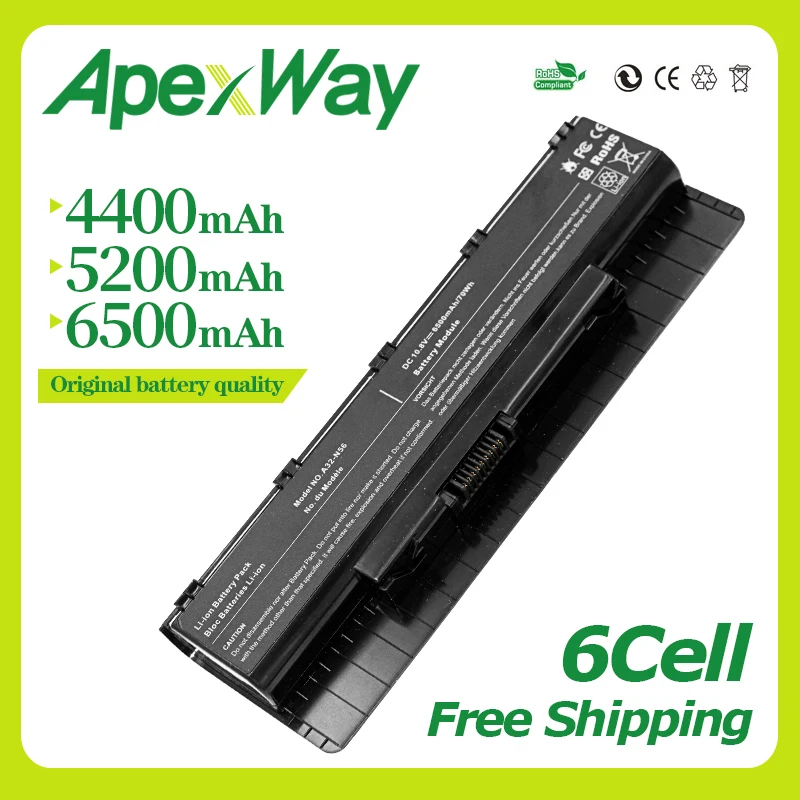 

Apexway 6Cell New A32-N56 Battery for ASUS N56V N56VJ N56VM N76 N76VZ A31-N56 A33-N56 N46 N46V N46VJ N46VM N46VZ N56
