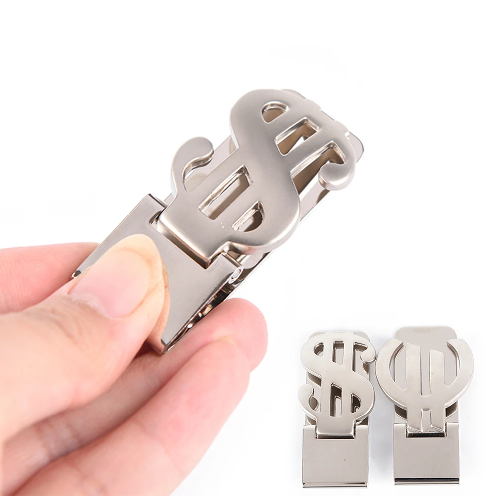 1PCS High Quality Small Mini Stainless Steel /Silver Slim Pocket Cash ID Credit Card Cash Dollar Holder Money Clip