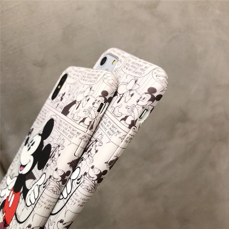 Милый мультяшный чехол для телефона с Микки Маусом для iPhone 6, 6 S, 7, 8 Plus, для iPhone 11 Pro, MAX, XS, MAX, X, XR, жесткая задняя крышка из поликарбоната