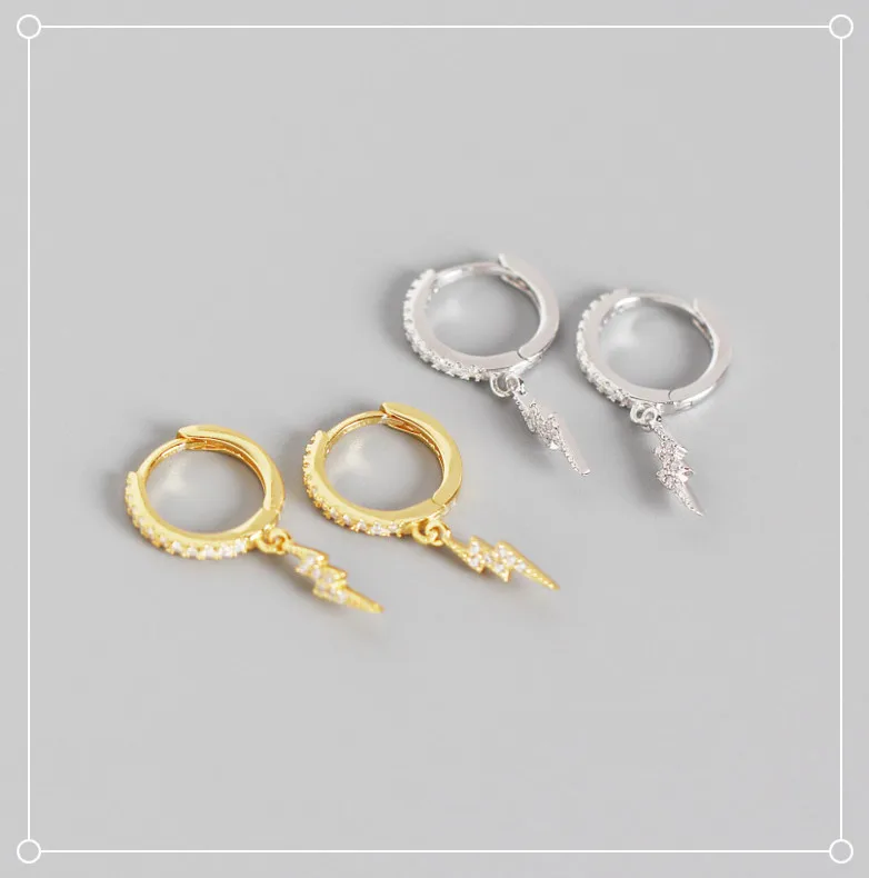SHANICE Fine Jewelry 925 пробы серебряные цирконы подвеска с молнией серьги-гвоздики для женщин подарок для девушек
