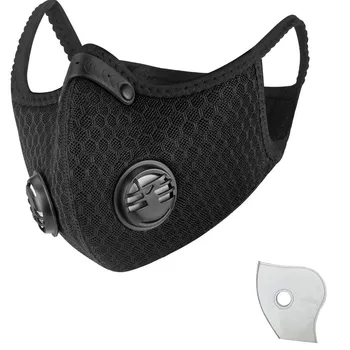 

Respirator Dust Mask with Filter Breath Valve Anti Dust Mask Half Face Carbon Mountain Bicycle Motor Cycling Masks Face Cover