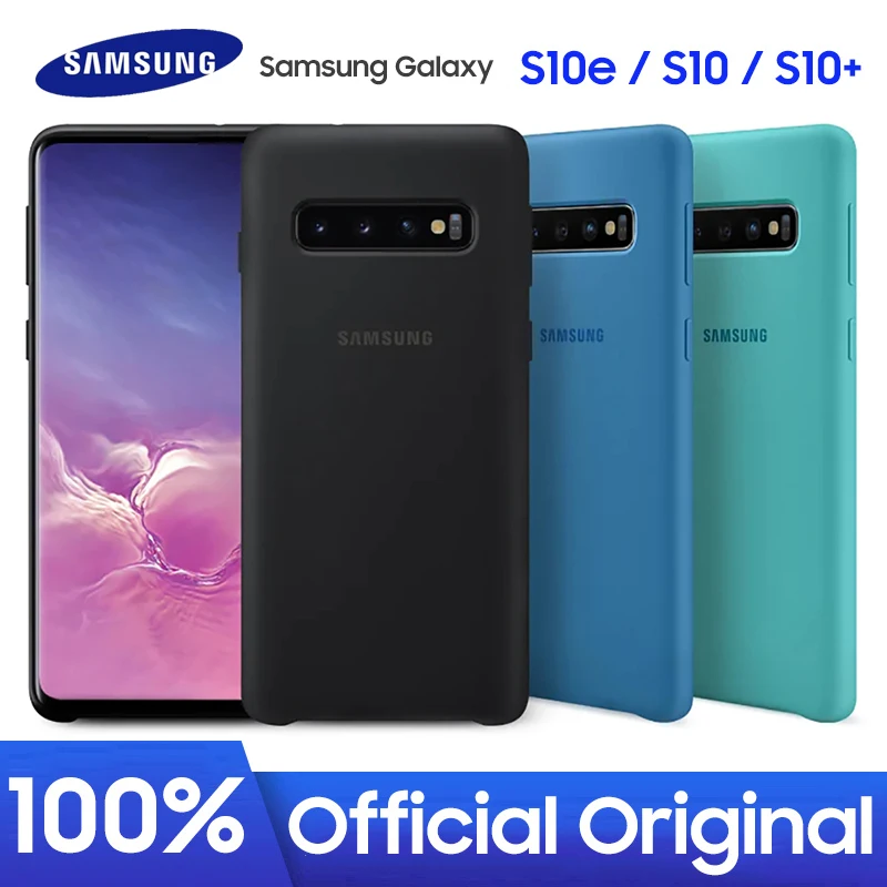 

SAMSUNG S10 Plus Case Original Silicone Cover Made in China Official Website Version Samsung Galaxy S10 S10e Plus Original Case