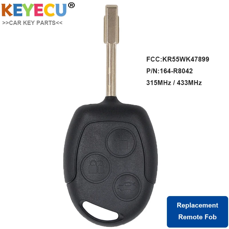 KEYECU 315 МГц 4D63 чип FCC аддитивного цветового пространства: KR55WK47899 замена 3 кнопки