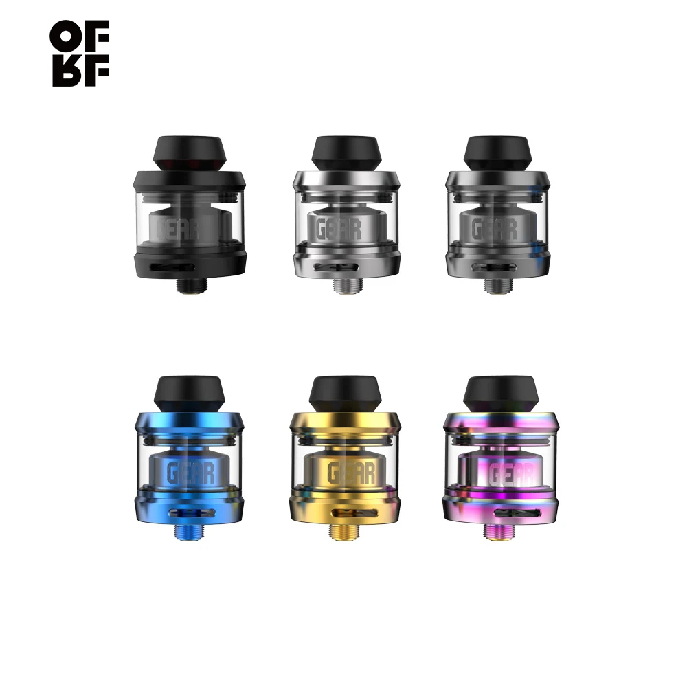 

Original OFRF Gear RTA 24mm Diameter Single Coil vape atomizer Innovative ultra-short airway rapid steam E Cigarette mod tank