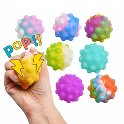Élégant 3D Fidget Jouets Balle Silicone Pousser Boules À Bulles Soulager Le Stress Squeeze Boules Anti stress Jouet pour Enfants Adultes Cadeaux 