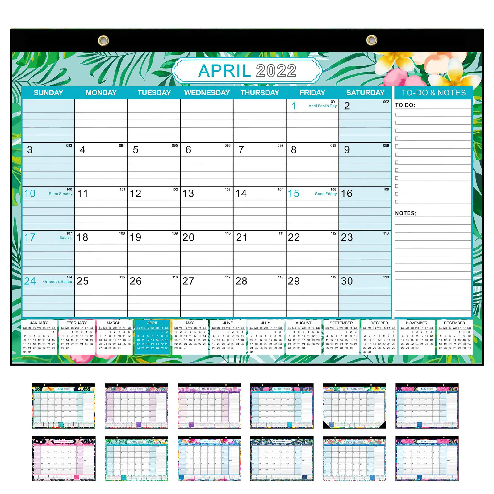 2022-2023 Wall Calendar 18-month Hanging Calendar January 2022 to June 2023  Calendar for Bedroom Study Room Office Dormitory _ - AliExpress Mobile