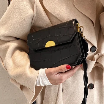 

с доставкой Stone Pattern PU Leather Crossbody Bags 2020 Branded Trending Quilted Designer Handbags and Purses Luxury Hand Bag