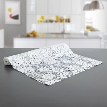 

Anti-slip serving mat "Flowers" 30x100 cm, milk color