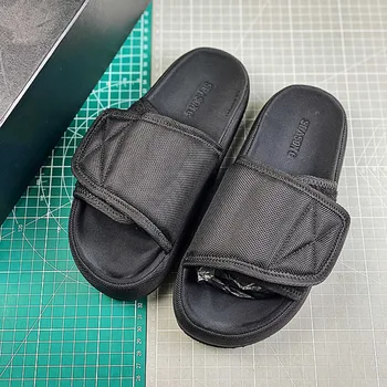 

2020 Season 6 Kanye West Nylon Slides Men Women Waterproof Slippers Hiphop Men Summer Beach Slippers Men