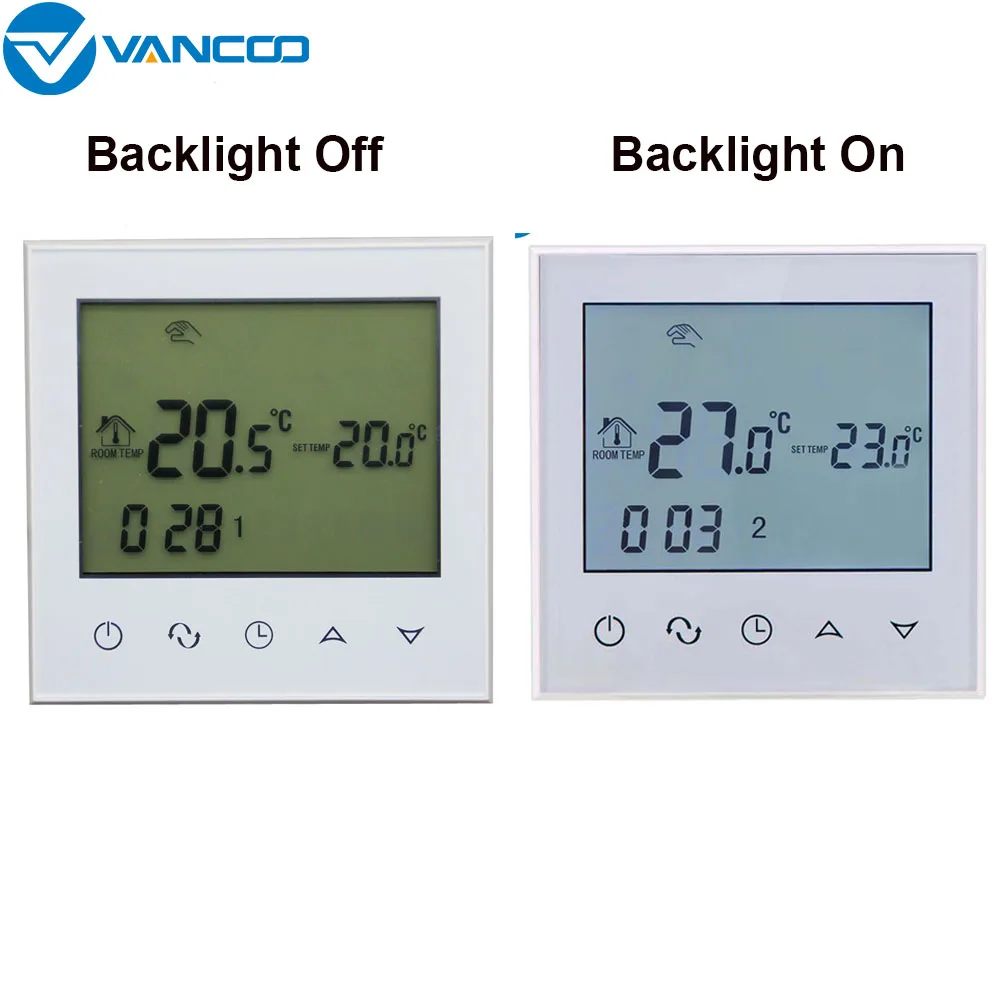 Vancoo сенсорный ЖК-дисплей комнатный термостат для электрического подогрева пола регулятор температуры Еженедельный программируемый