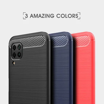 

200pcs/lot Business Case For Huawei P40 Lite E P40 Pro Pro+ Nova 6 6SE 7i Honor Y7P Carbon Fiber Brushed TPU Phone Back Cover