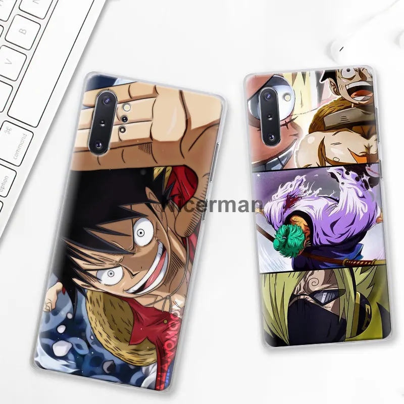 Аниме one piece Луффи Зоро телефонные чехлы для samsung Galaxy Note 10 Plus(5G) Note 8 9 10 S10e S10 S8 S9 Plus жесткий чехол