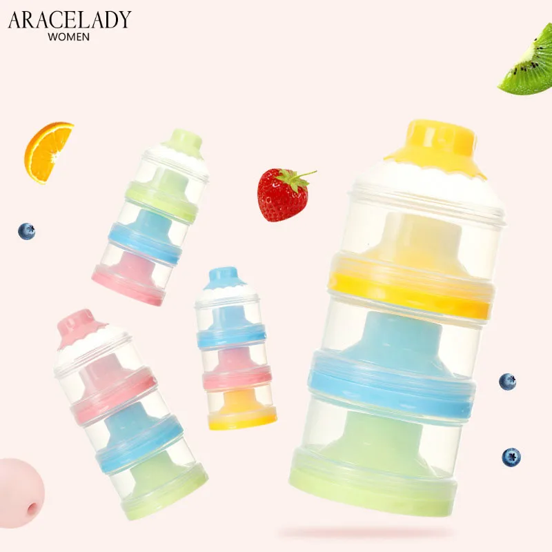 3 Layer Baby Milk Powder Container Food Storage Box Portable Formula Dispenser Feeding for Pojemnik Na Mleko | Мать