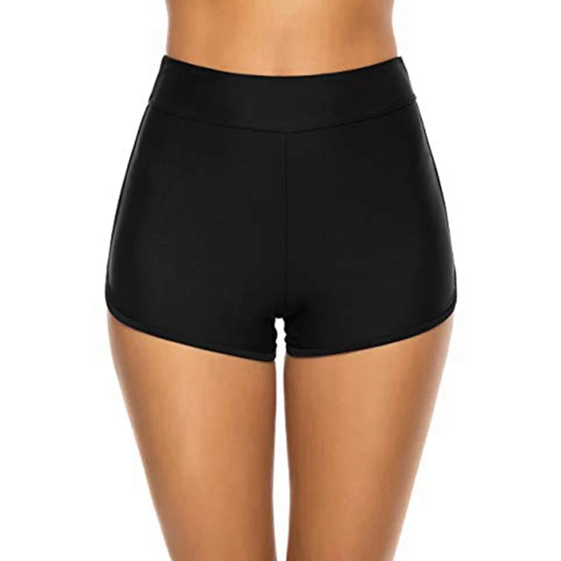 Women's Swim Shorts High Waist Shorts Board Shorts Beach Bikini Swimwear  Leg Bottoms|Two-Piece Separates| - AliExpress