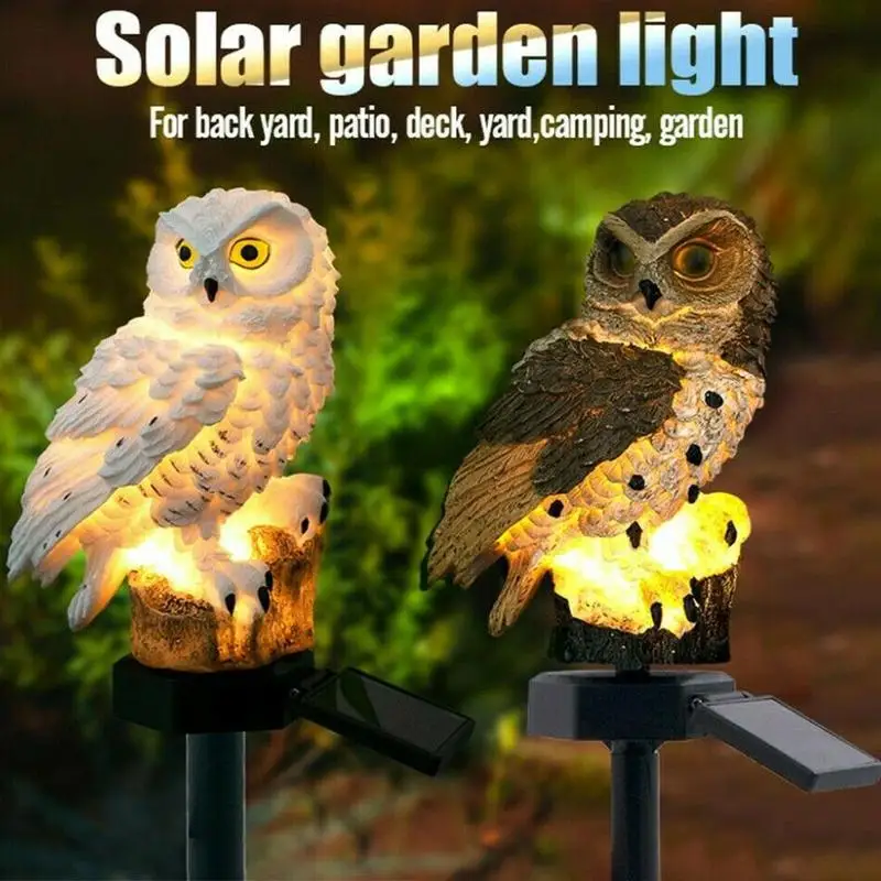 

Owl Solar Light With Solar LED Panel Fake Owl Waterproof IP65 Outdoor Solar Powered Led Path Lawn Yard Garden Lamps
