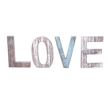 

Simple Wooden Letter Ornaments American Retro Decoration LOVE Ornaments Wedding Party Decoration Crafts