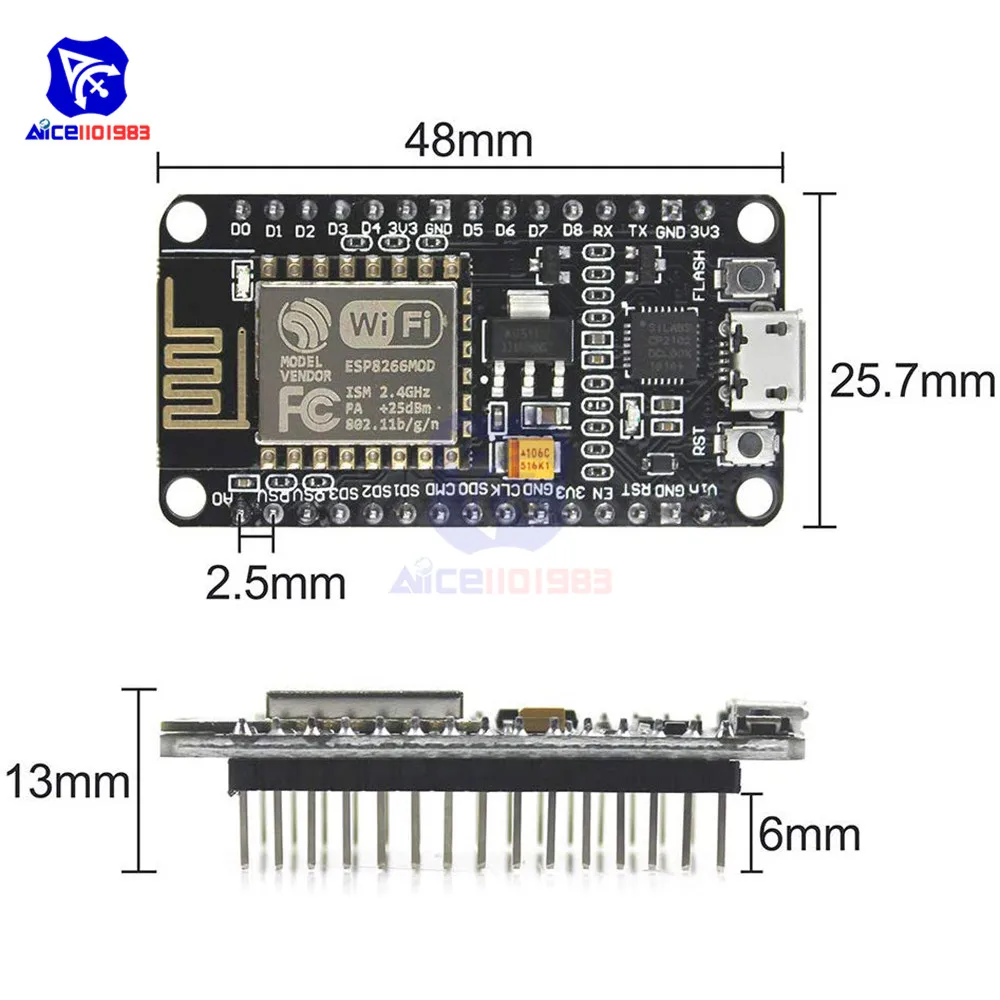 Плата расширения diymore ESP 12E ESP8266 NodeMCU V2 CP2102 Wi Fi плата с открытым исходным кодом