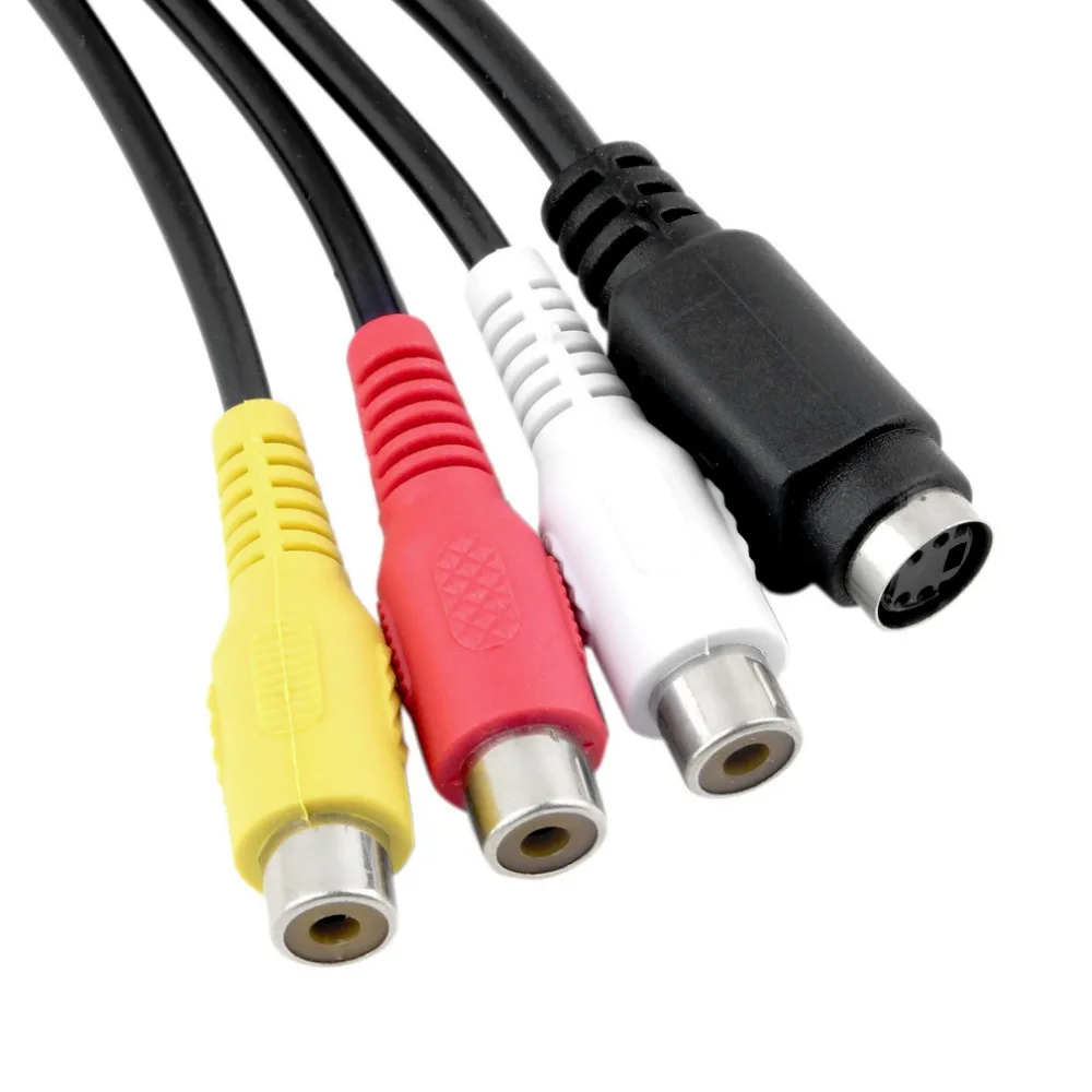 Новый VGA для видео ТВ из s-видео AV и 3 RCA Женский конвертер Кабель-адаптер Новый VGA для видео ТВ из s-видео AV и 3 RCA Женский конвертер Кабель-адаптер