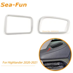 Couvercle de garniture de sortie de climatiseur de tableau de bord avant, accessoires d'intérieur chromés pour Toyota Highlander 2020 2021 2022 