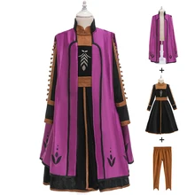 Новое платье принцессы Анны для девочек детский Рождественский маскарадный костюм Эльзы 2 детские нарядные платья на день рождения для девочек 8, 10, 12 лет