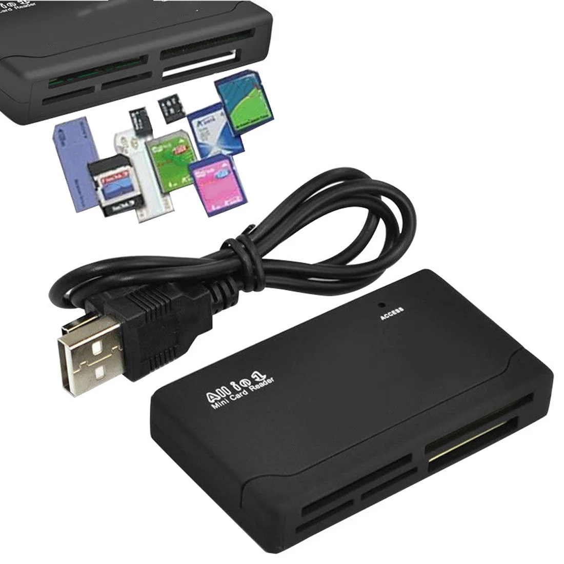 Все в одном кард ридер Мини памяти с датой lineft MS M2 XD CF Micro SD кардер USB 2 0 480 Мбит/с