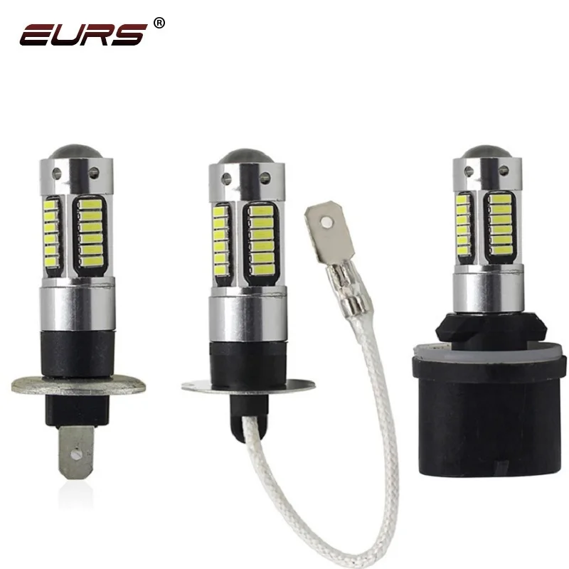Светодиодный противотуманный фонарь 2 шт. H1 H3 H27 880 881 PW24W белый красный желтый