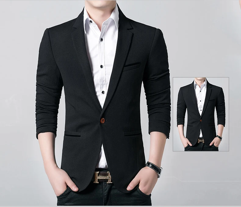 Brand Mens casual Blazers Autumn Spring Fashion Slim Fat Suit Jacket Men Blazer Masculino Clothing Vetement Homme M~5XL AF1415