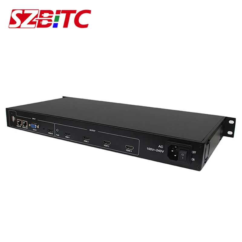  SZBITC Video Wall Processor 2x2 1x2 2x1 1x3 1x4 TV Splicing Box HDMI Video Controller 180 degrees R